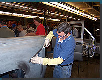 Instructor Charlie Cottam deomonstrating filing techniques