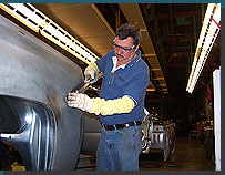 Instructor Charlie Cottam deomonstrating filing techniques